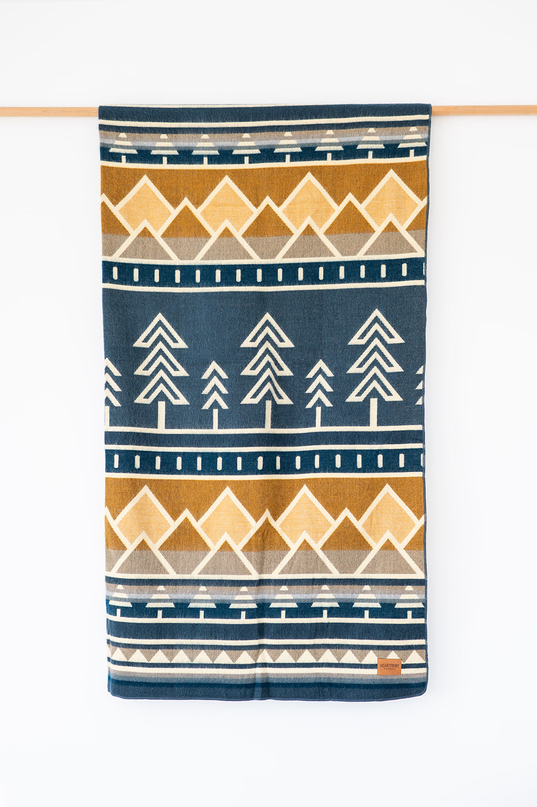 Tree Line Throw Blanket - Bluebird