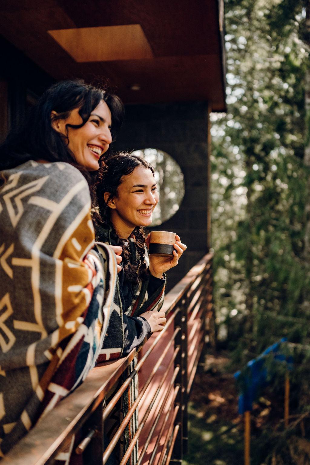 Tree Line Throw Blanket - Aurora Highlands