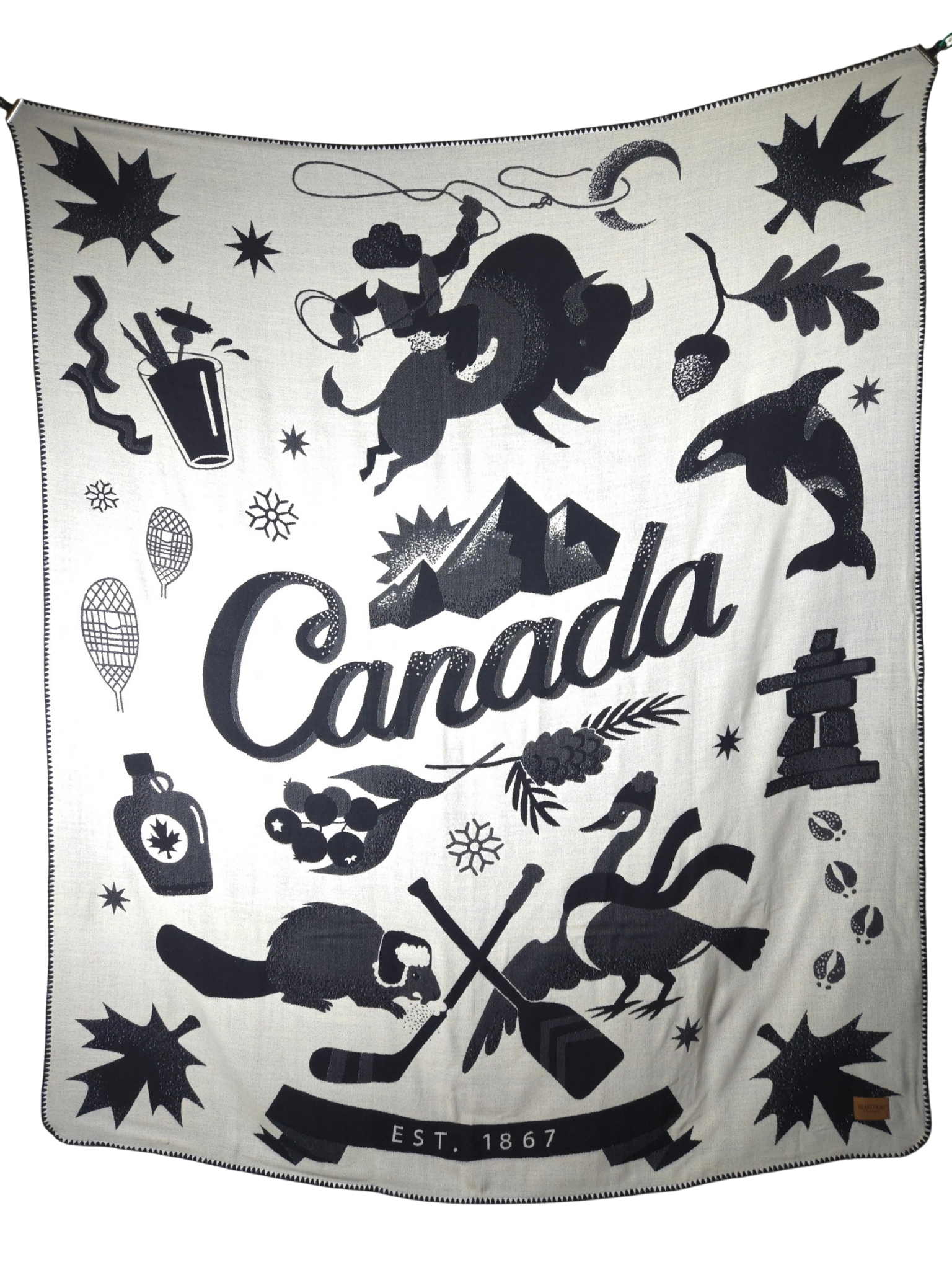 The Comfort Blanket - Canada Blanket Series - Black & White
