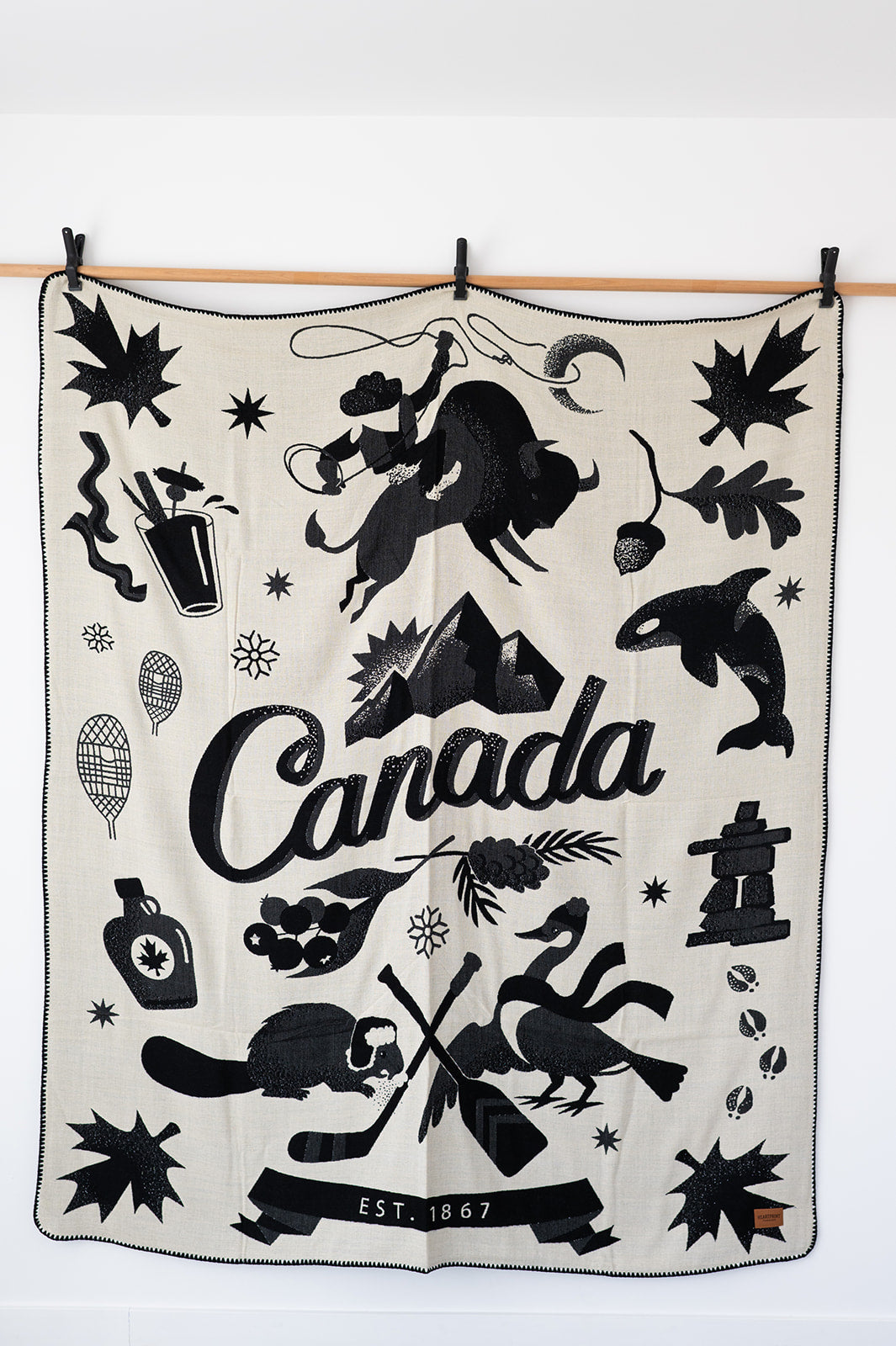 The Comfort Blanket - Canada Blanket Series - Black & White