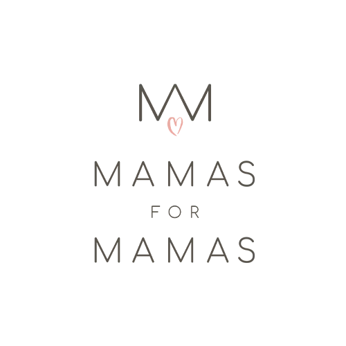 Mamas for Mamas logo with tagline on minimalist white background
