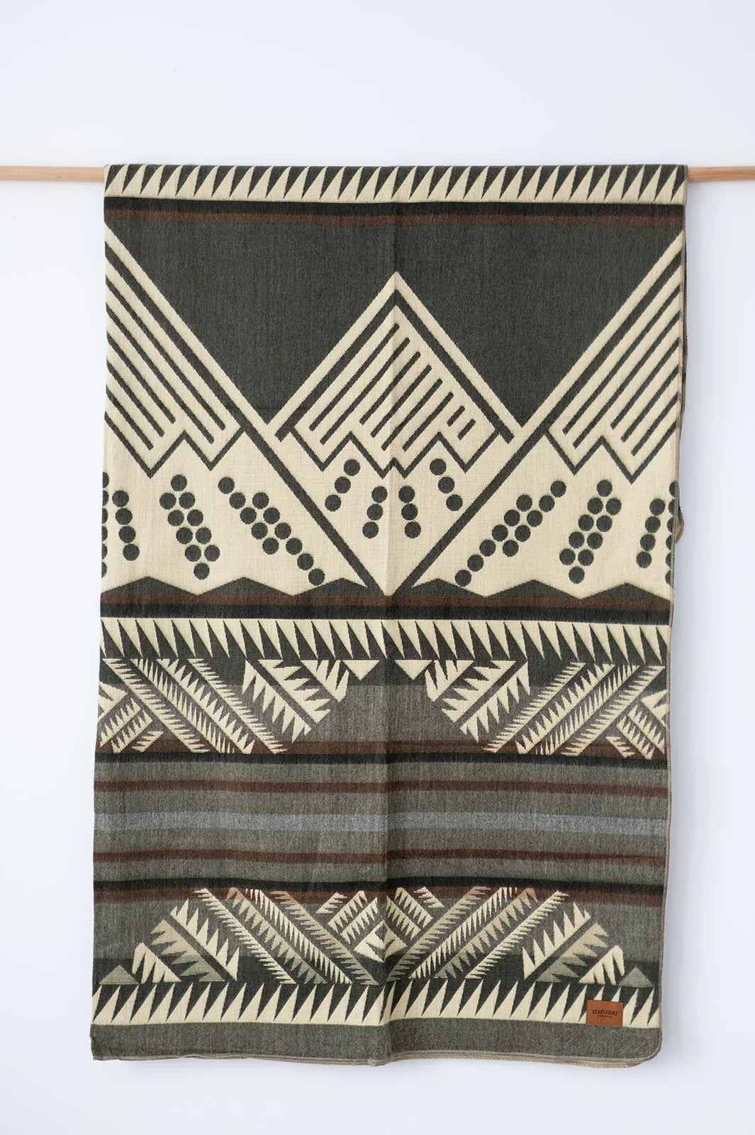 Grey Neutral Mountain Style Queen Blanket