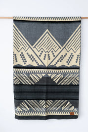 Large scale Mountain pattern on grey and blanket queen blanket