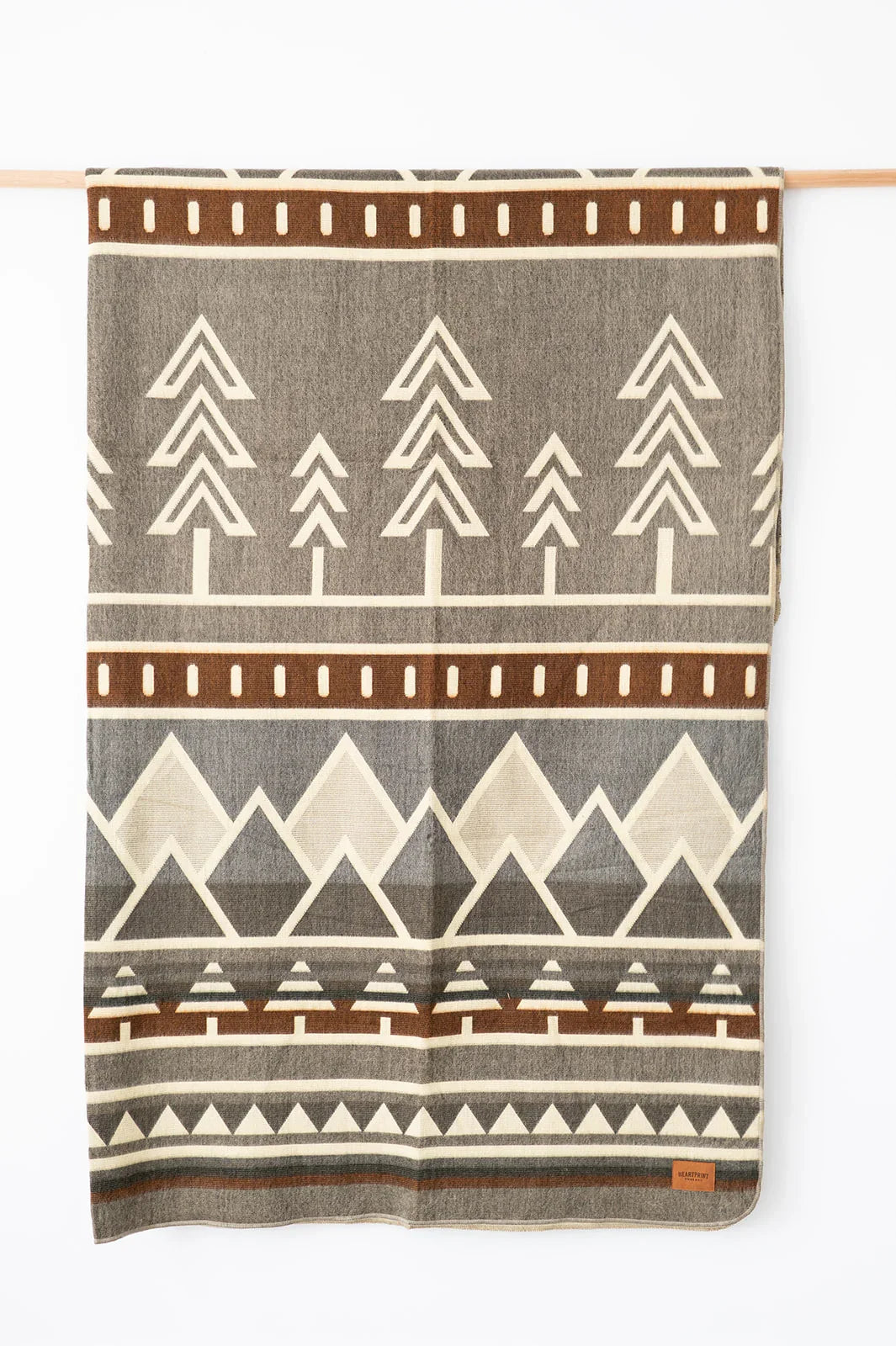 Shades of brown mountain a tree cozy blanket