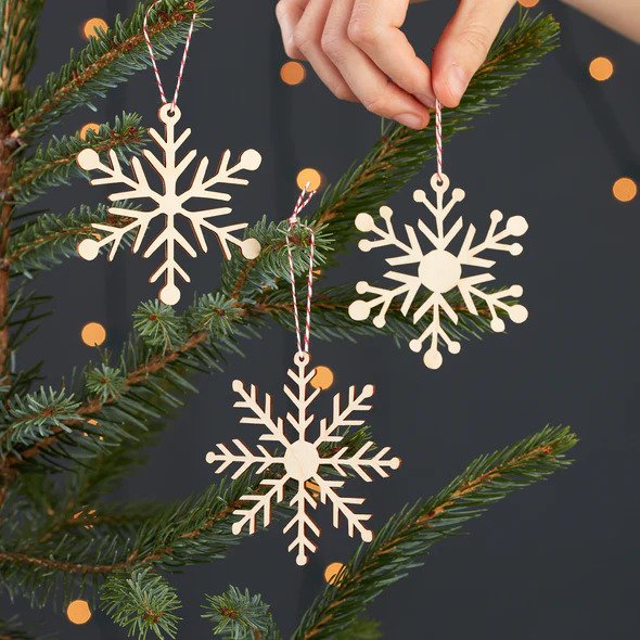 Wooden Ornaments (Set of 3)