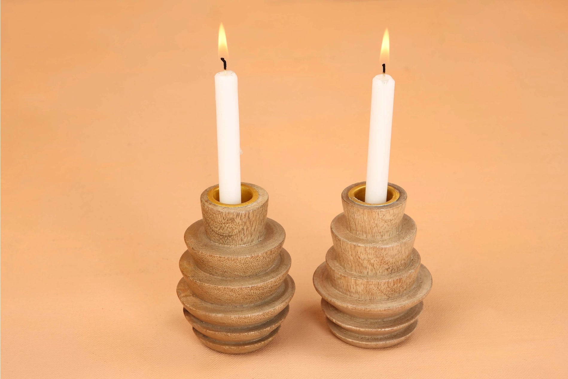 Wooden Taper Candle Holders